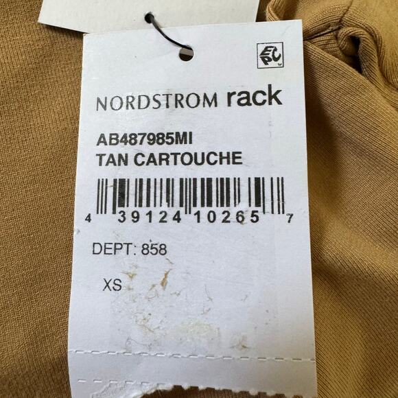 ABOUND CROPPED SHORT SLEEVE HIGH NECK TEE IN TAN CARTOUCHE NWT WOMEN'S SIZE‎ XS - Picture 8 of 9